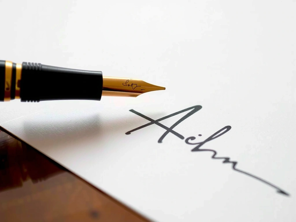 Unterschrift auf Datenschutzdokumentation